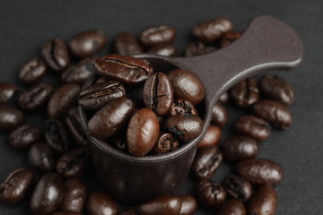 Robusta medium dark roasted coffee beans