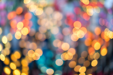 Fototapeta premium Abstract multi-colored bokeh background. Defocused light for Christmas, New Year.
