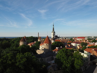 Obraz premium Panorama of the Old Town of Tallinn