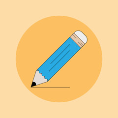 Pencil icon. Flat design. vector illustration.