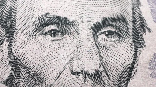 Close up footage of U.S. Dollar