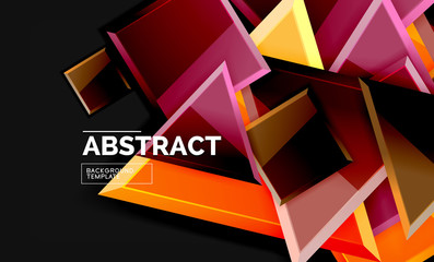 Squares and triangles geometrical background