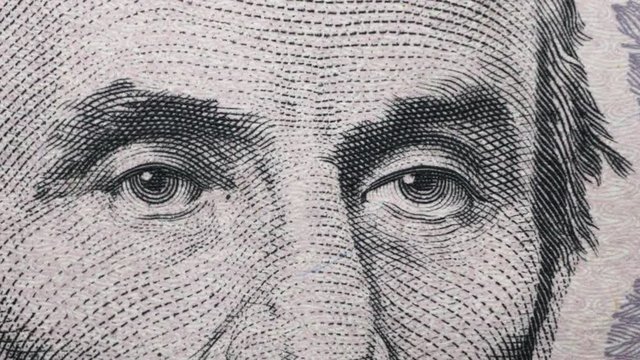 Close up footage of U.S. Dollar
