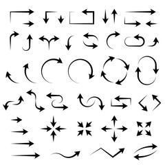 Arrows. Black filigree icons