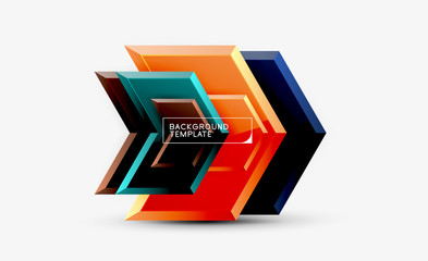 Arrow geometrical abstract background, directional wallpaper concept