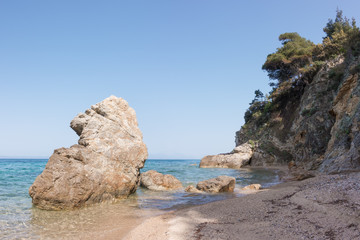 Amazing scenery by the sea in Sithonia, Chalkidiki, Greece