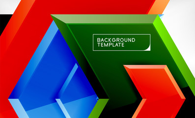 Techno arrow background, template design