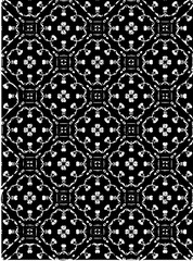 Black and white ornate geometric pattern and abstract background