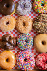 A box contains one dozen donuts