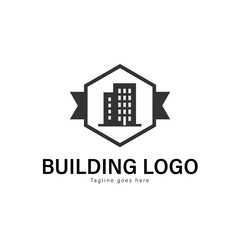 Building logo template design. Building logo with modern frame vector design