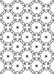 Black and white ornate geometric pattern and abstract background