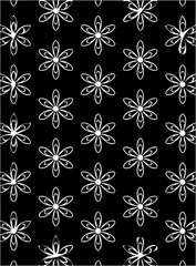 Black and white ornate geometric pattern and abstract background