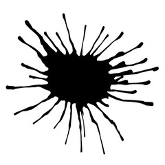 Ink blot on white