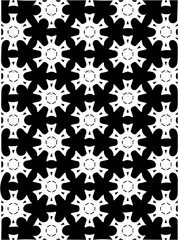 Black and white ornate geometric pattern and abstract background