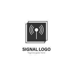 Signal logo template design. Signal logo with modern frame vector design