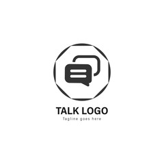 Talk logo template design. Talk logo with modern frame vector design