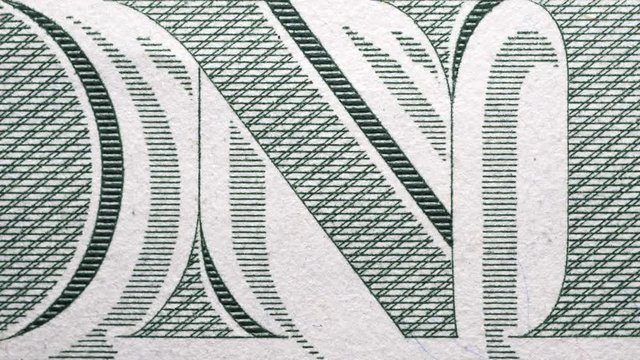 Close up footage of U.S. Dollar