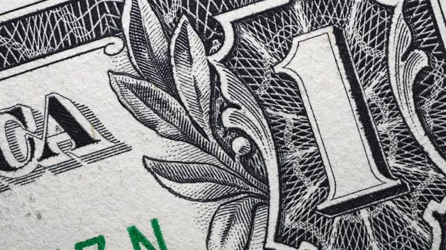 Close up footage of U.S. Dollar
