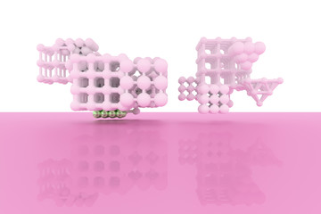 Market differentiation, stand on a cloud concepture, for design texture & background. 3D rendering.