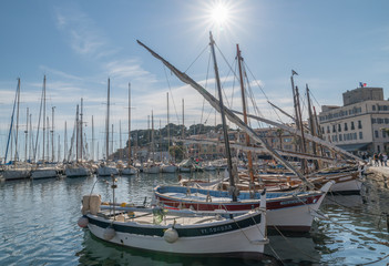 bateaux de pêche dans le Sanary sur Mer