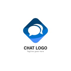 Fototapeta premium Chat logo template design. Chat logo with modern frame vector design