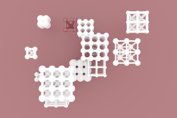 Market differentiation, stand on a cloud concepture, for design texture & background. 3D rendering.