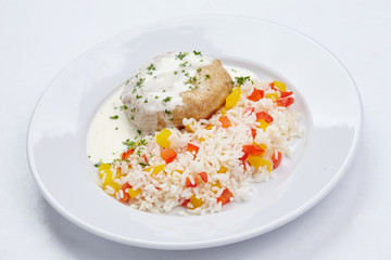cutlet with rice