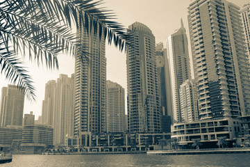 Fototapeta na wymiar Dubai City View Marina