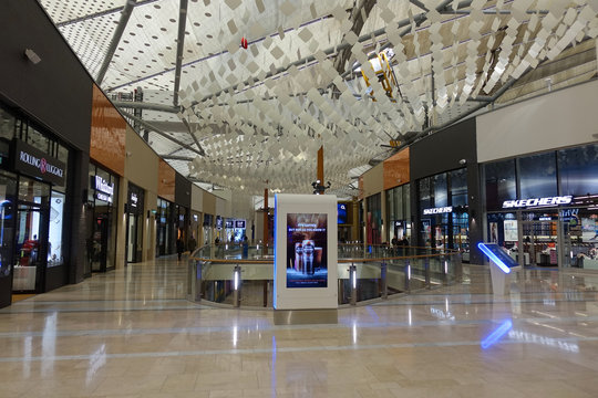 Photo from interior of famous Icon Outlet stores mall inside O2 Arena, London, United Kingdom