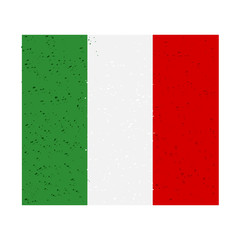 Watercolor painting flag of italy .Grunge Italy Flag, brush stroke background grunge texture.Vector.