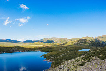 Naklejka na ściany i meble Kyrgyz lake. Altai landscape. Russia