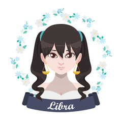 Zodiac sign illustration - Libra