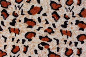 Leopard fabric texture close up