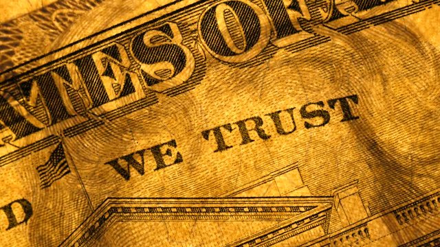 Close up footage of U.S. Dollar