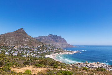 Llandudno suburb and beach view in Cape Town, South Africa