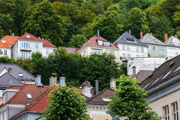 Fototapeta na wymiar houses in the city of Bergen, Norway