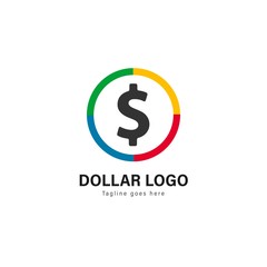 Money logo template design. Money logo with modern frame vector design