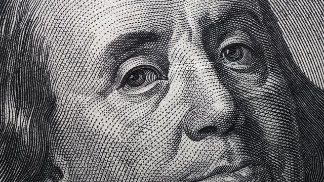 Close up footage of U.S. Dollar
