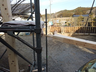 temporary scaffold - scene of carpenter's moment