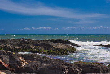 Waves On The Beach Of A mediateranea Sea