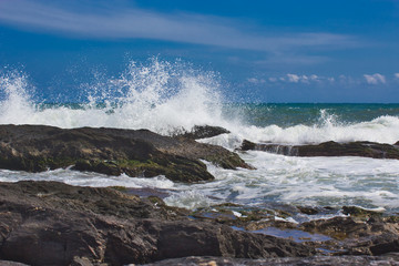 Waves On The Beach Of A mediateranea Sea