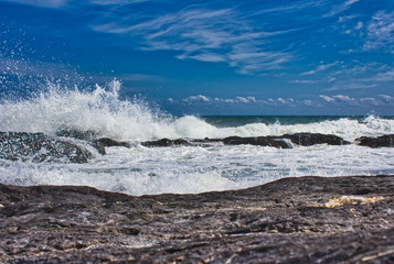 Waves On The Beach Of A mediateranea Sea
