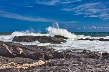 Waves On The Beach Of A mediateranea Sea