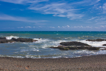 Waves On The Beach Of A mediateranea Sea