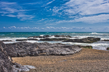 Waves On The Beach Of A mediateranea Sea