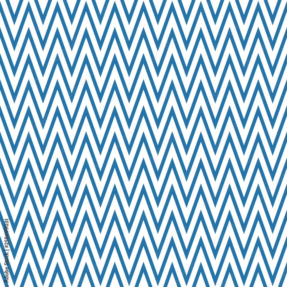 Wall mural blue zigzag pattern, seamless vector background. abstract texture.