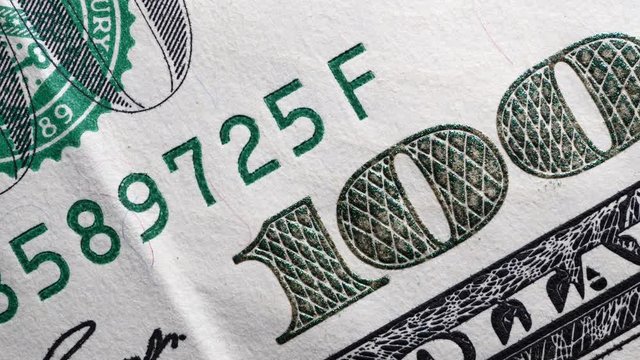 Close up footage of U.S. Dollar