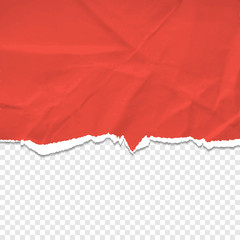 This is a red torn paper background.