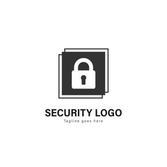 Security logo template design. Security logo with modern frame vector design