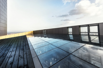 High view of urban road platform